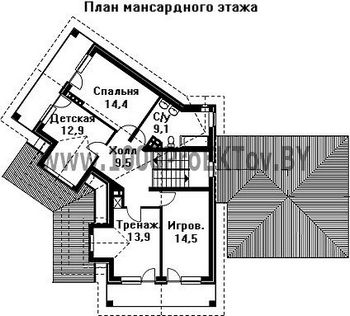 Проект дома из блоков 1171