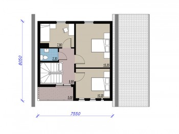 Проект каркасного дома 2-23