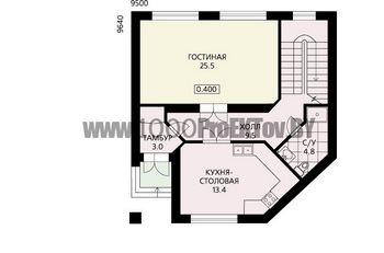 Проект дома из блоков 1096