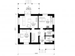 Проект дома из блоков м34