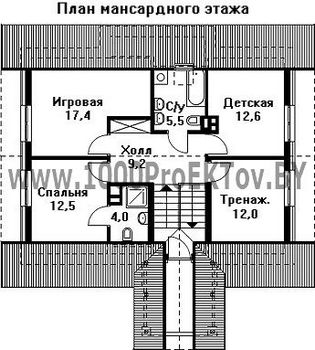 Проект дома из блоков 1182