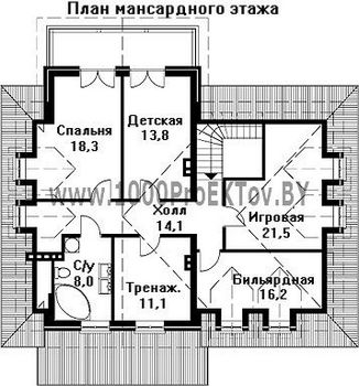 Проект дома из блоков 1279