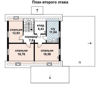 Проект дома из блоков 10-2070