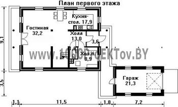 Проект дома из блоков 1311