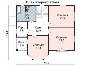 Проект дома из блоков 10-2255