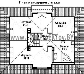 Проект дома из блоков 1205