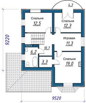 Проект дома из блоков 1546
