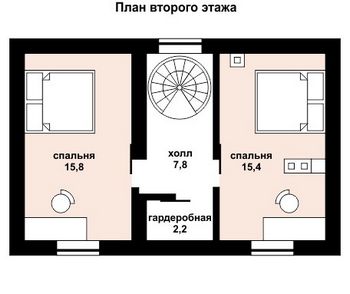 Проект дома из блоков 10-2057