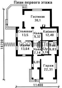 Проект дома из блоков 1511