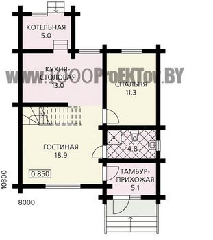 Проект деревянного дома 1065