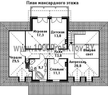 Проект дома из блоков 1266