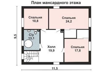 Проект дома из блоков 10-2244