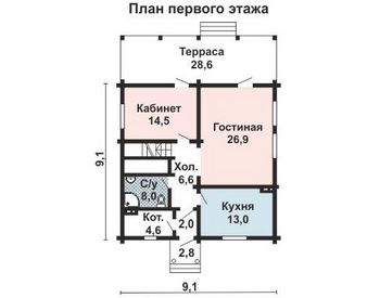 Проект деревянного дома 10-2072-2