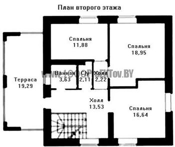 Проект дома из блоков 1508