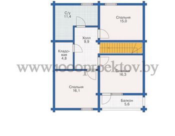 Проект деревянного дома 1055