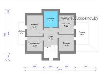 Проект дома из блоков 1-27