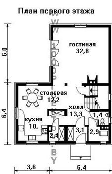 Проект дома из блоков 1336