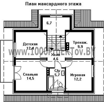 Проект дома из блоков 1425