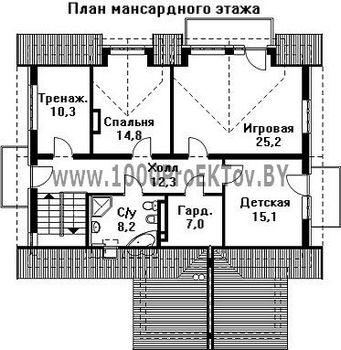 Проект дома из блоков 1161
