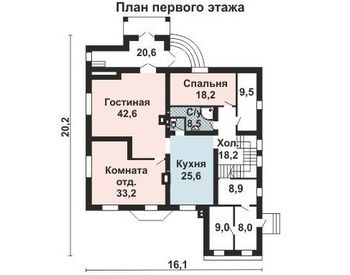 Проект дома из блоков 10-2210