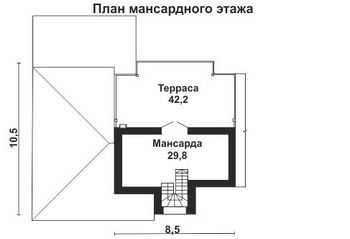 Проект дома из блоков 10-2124