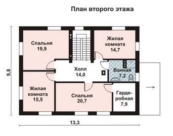 Проект дома из блоков 1239