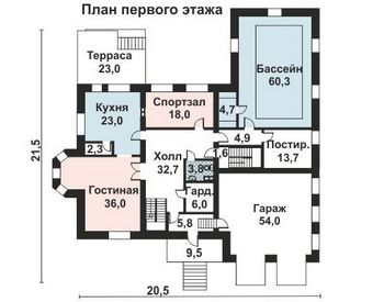 Проект дома из блоков 10-2143