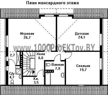 Проект дома из блоков 1462