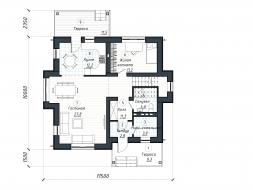Проект дома из блоков 1-52
