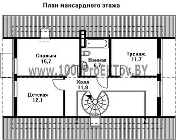 Проект дома из блоков 1463