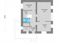 Проект дома из блоков 1-62