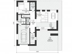 Проект дома из блоков м10