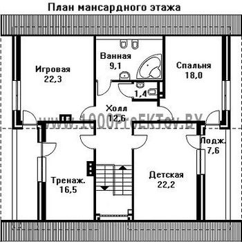 Проект дома из блоков 1157
