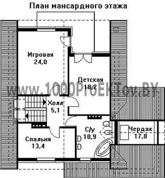 Проект дома из блоков 1253