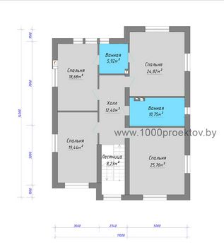 Проект дома из блоков 1637
