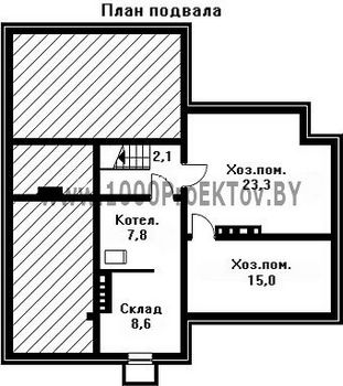 Проект дома из блоков 1290