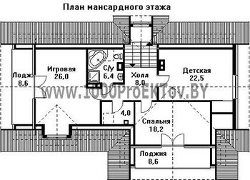 Проект дома из блоков 1487