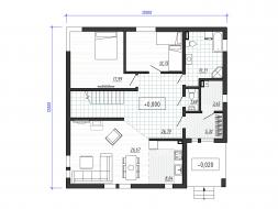 Проект каркасного дома 2-80-2