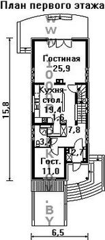 Проект дома из блоков 1443