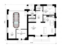 Проект дома из блоков м38