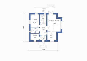 Проект дома из блоков 1296