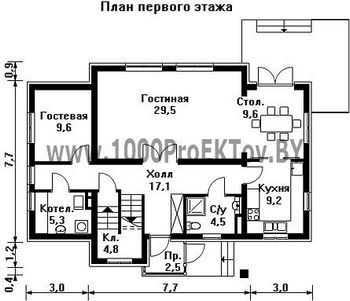 Проект дома из блоков 1141