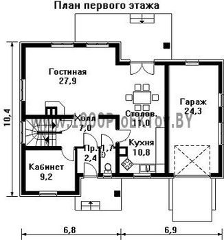 Проект дома из блоков 1147