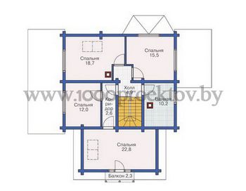 Проект деревянного дома 1075