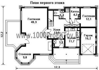 Проект дома из блоков 1411