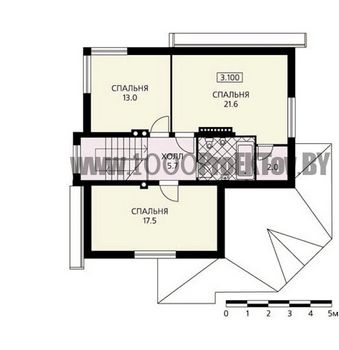 Проект дома из блоков 1108