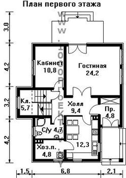 Проект дома из блоков 1374