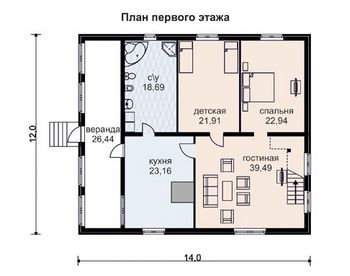Проект дома из блоков 10-2007