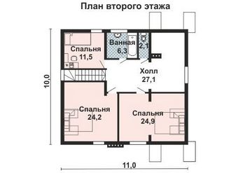 Проект дома из блоков 10-2209