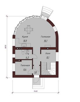 Проект каменного дома 1618
